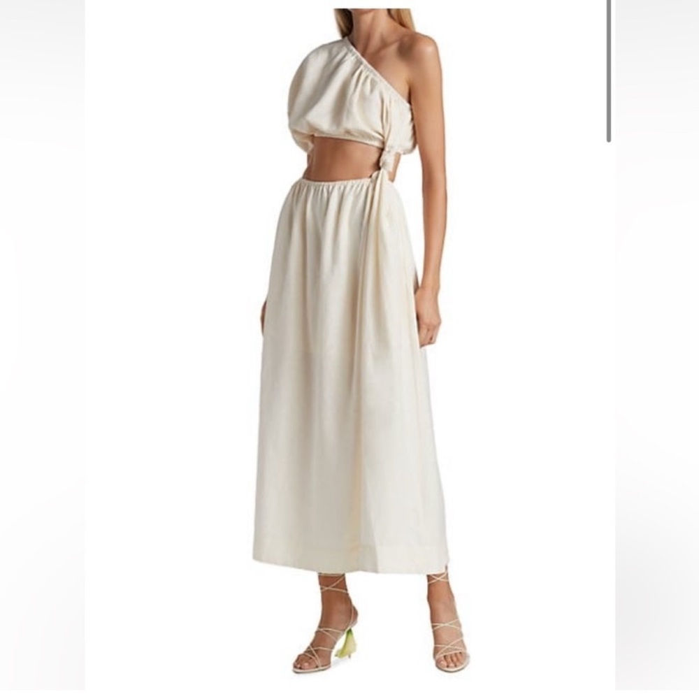 FARM Rio Cream One-Shoulder Cutout Maxi Dress - Picture 2 of 13